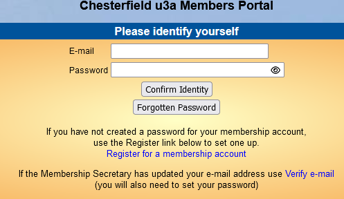 Screen shot of Beacon Membership Portal